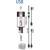 TecMate OPTIMATE USB Ladegerät mit Batteriemonitor, SAE Stecker (Nr. 100), 2400mA