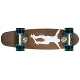 Ridge Skateboards Holz Ahorn Skateboard Mini Cruiser, Dark Dye NR1, komplett, 55cm