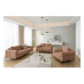 S-Style Couch Strukturstoff 3-Sitzer Rot