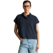 Marc O'Polo Marc OߴPolo DENIM aus Organic Cotton", Damen, Kurzarm-Poloshirt Baumwolle, Wide Fit, blau depths, XS - XS