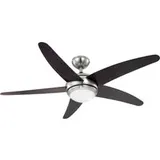 GLOBO Deckenventilator Fabiola nickel matt Opal H/D: ca. 37x132 cm max. 80 W - Nickel_matt, Opal