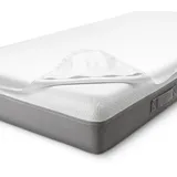 Sleezzz Vital wasserdichter Molton Matratzenschutz Fixspann 180 x 200 cm, Matratzenschoner aus 100% Baumwolle in weiß