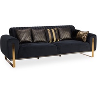 Sofa 3 Sitzer MUNIR (BHT 238x82x93 cm) - schwarz