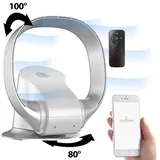 Sichler Haushaltsgeräte Rotorloser 360°-Ventilator, WLAN, App, superleise, 26 Watt