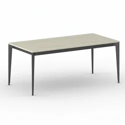 Besprechungstisch PRIMO ACTION 1800 x 900 mm, schwarzes Fußgestell, Eiche natur