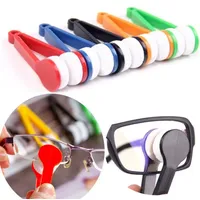 BAYLI Schlüsselanhänger Set 5x Brillenreiniger in Zangenform, Brillenputzer Set [auch als Schlüss