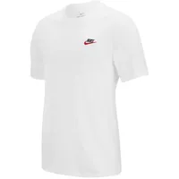 Nike Club T-Shirt White/Black/University Red S