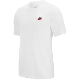 Nike Club T-Shirt White/Black/University Red S