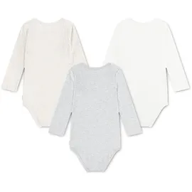 huggies babywear Langarmbody HUGGIES BABYWEAR "HUGB 3PK BODYSUIT", Jungen, Gr. 3 (68), N-Gr, huggies oatmeal htr, Feinripp, Obermaterial: 100% Baumwolle, unifarben, normal lang, Rundhals, abgerundeter Saum, Bodys, 3er-Pack, in Ripp-Optik