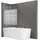 SoGood doporro Duschwand für Badewanne Badewannenaufsatz 120x140cm Duschabtrennung 6mm ESG-Sicherheitsglas teilsatiniert inkl. Nano-beschichtung Badewannenfaltwand