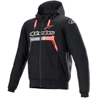Alpinestars Chrome Ignition Hoodie schwarz - Schwarz/Neon-Rot/Grau / S