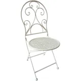 Garden Pleasure 2er Set Metall Klappstuhl Balkon Stuhl Stühle Garten Balkon Vintage Landhaus