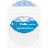 HERMA CD-/DVD-Papierhüllen mit Fenster 100 Stücke weiß (1140)