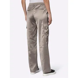 Heine Satin-Hose Cargohose Braun 42