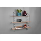 Mirrors and More Wandregal Clara 62 x 14,5 x 60 cm Braun/Schwarz