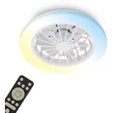 Briloner LED Deckenventilator 38 cm Weiß