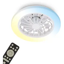 Briloner LED Deckenventilator 38 cm Weiß