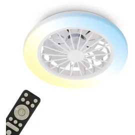Briloner LED Deckenventilator 38 cm Weiß