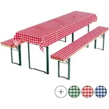 AddLiving Bierbankauflage 240 x 70 cm rot/weiß 3-tlg.