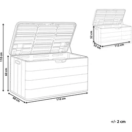 Beliani Aufbewahrungsbox 116 x 60 cm Braun/Schwarz