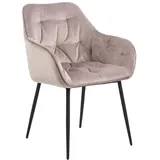 Actona 2er Set Actona Stuhl Brooke Stoff Rosa Rose