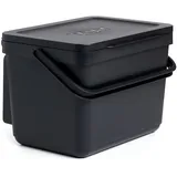 PLASTICOS TATAY Tatay Organischer Smarter Mülleimer mit Halterung 6l Schwarz Schwarz One Size | Schwarz