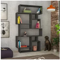 Decortie Karmato Bücherregal 96 x 25,5 x 168,5 cm Schwarz