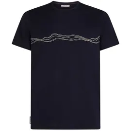 Icebreaker Merino 150 Tech Lite Mountain Pulse Kurzarm-t-shirt - Midnight Navy - 2XL