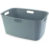 Curver Wäschekorb Softex 45 l – Elegantes Design – leicht und praktisch – 70% recycelt – 59 x 39 x 27 cm – Blau