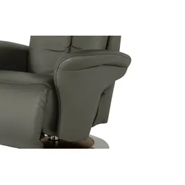 HIMOLLA Sessel 7418 Leder 81 x 111 x 95 cm Grau elektrisch mit Massagefunktion