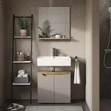 Vicco Badspiegel Marelle Greige 60 x 67 cm mit Regal