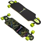 Muuwmi Longboard Compact ABEC 7 Neon, mit Leuchtrollen