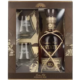 Plantation Rum Barbados XO 20th Anniversary 40% vol 0,7l  in Geschenkbox mit 2 Gläsern