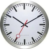 Eurotime Funkwanduhr silber 30 cm Aluminium