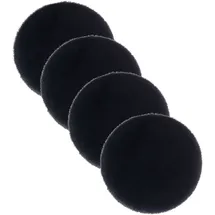 Astra Teppich ASTRA "Elda", schwarz, H:13mm Ø:35cm, Kunstfaser, Teppiche, Teppich, runde Dekofelle im 4 er Set, kuschelweich, Wohnzimmer, Kinderzimmer