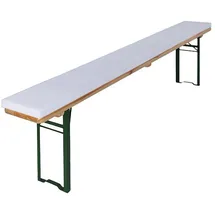 Beautissu Sitzpolster 220 x 25 x 4 cm weiß 2-tlg.