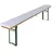 Beautissu Sitzpolster 220 x 25 x 4 cm weiß 2-tlg.