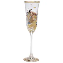 GOEBEL 66926379 Gustav Klimt Sektglas mit Echtgold Dekor und Motiv Die Erfüllung