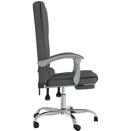 vidaXL Bürostuhl mit Massagefunktion Stoff Dunkelgrau