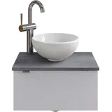 Saphir »Serie 6915 Waschschale mit Unterschrank für Gästebad, Gäste WC«, 51 cm breit, 1 Tür, Waschtischplatte, kleine Bäder, ohne Armatur