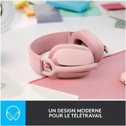 Logitech Zone Vibe 100 Kopfhörer Kabellos Kopfband Anrufe/Musik Bluetooth Pink
