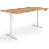 eSmart EZX-132WM 160x80cm Ahorn-Nachbildung Ergonomischer Steh-Sitz-Schreibtisch Stufenlos elektrisch höhenverstellbar 60,5-125,5 cm Ahorn Dekor