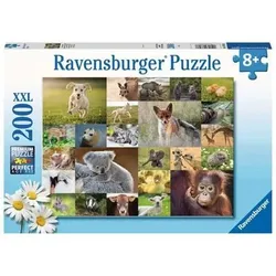 RAVENSBURGER 13353 Kinderpuzzle 200 XXL Teile Süße Tierbabys