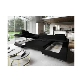 masseno Wohnlandschaft Casone ¦ schwarz ¦ Maße (cm): B: 345 H: 90