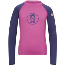 TROLLKIDS Kvalvika Langarm-t-shirt - Mallow Pink / Violet Blue - 140 cm