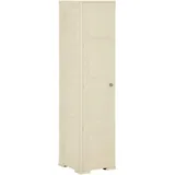 vidaXL Kunststoffschrank 40x43x164 cm Holzdesign Angora-Weiß