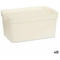 Kipit - Aufbewahrungsbox de mit cremefarbenem Kunststoffdeckel 7,5 l