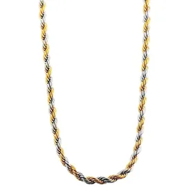 Adelia's Adeliás Unisex Halskette Kordelkette Silber Edelstahl