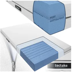 tectake® Matratze, verschiedene Größen, langlebig und formstabil, waschbarer Bezug aus atmungsaktivem 3D-Meshgewebe