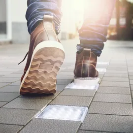 ledscom.de LED Pflasterstein Bodeneinbauleuchte GORGON für außen, IP67, eckig, 10 x 10cm, kaltweiß